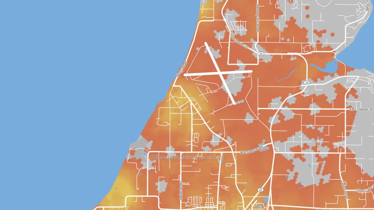 Bike Grade map of 98278, WA