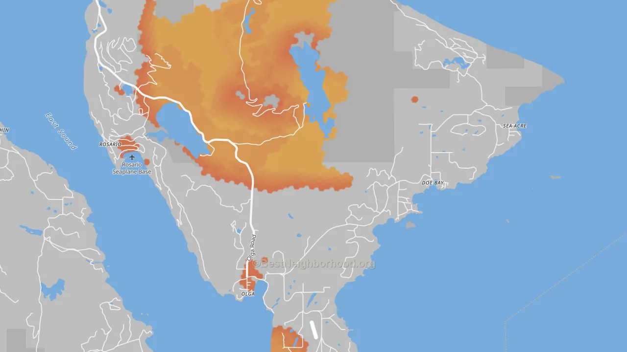 Bike Grade map of 98279, WA