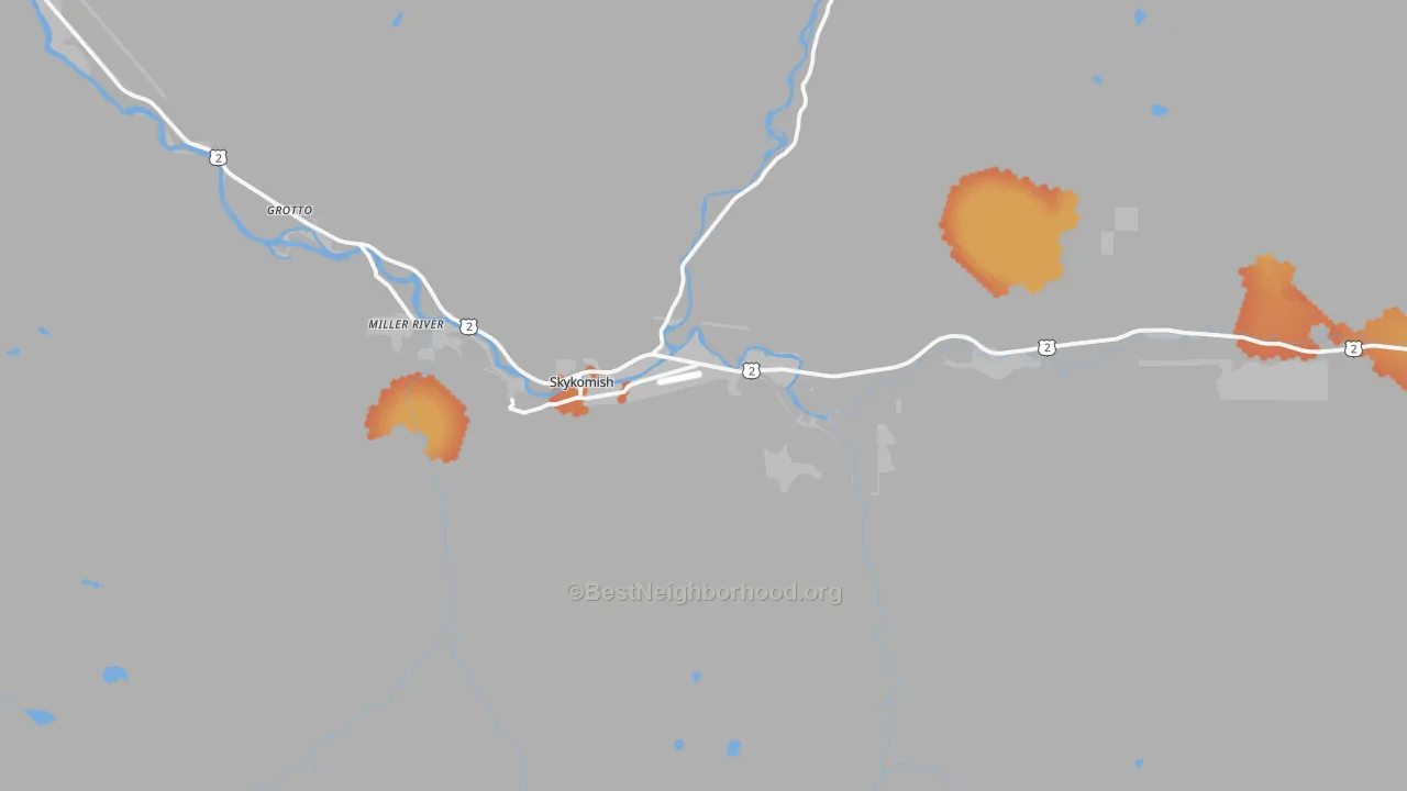 Bike Grade map of 98288, WA