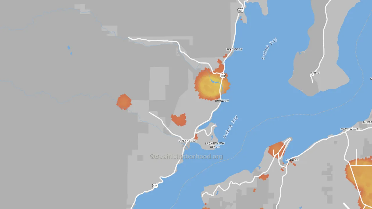 Bike Grade map of 98320, WA