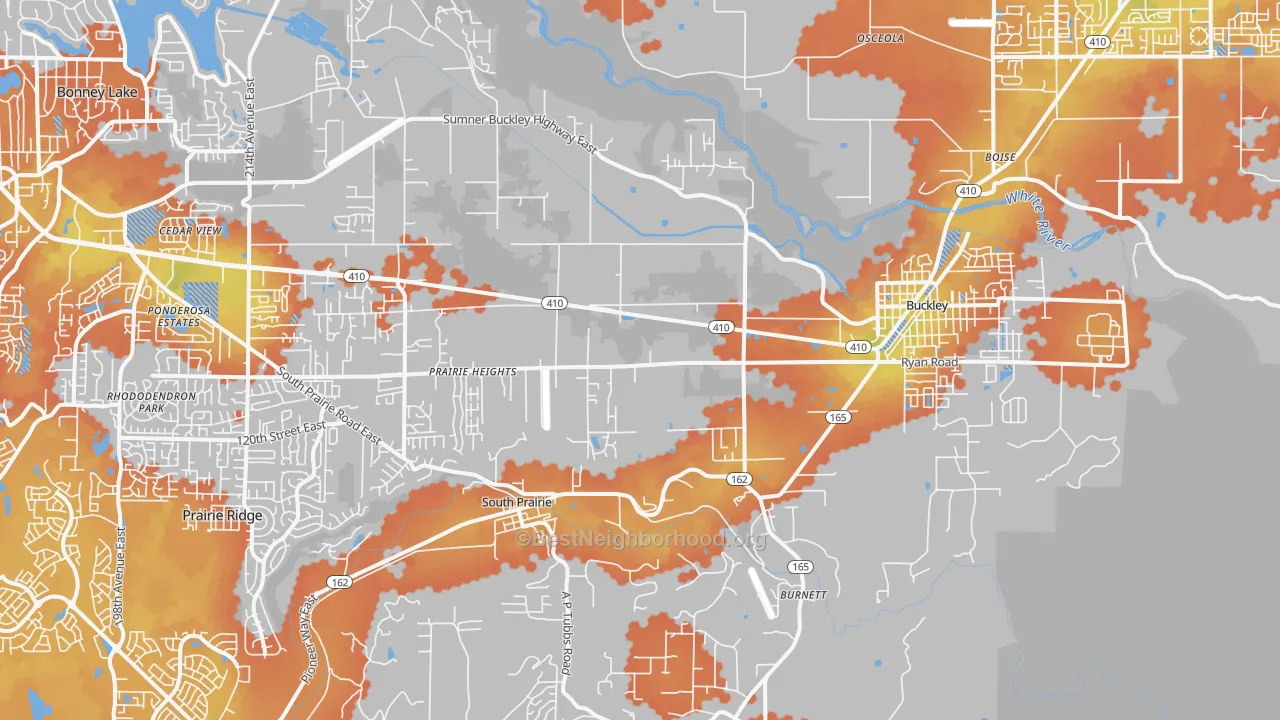 Bike Grade map of 98321, WA