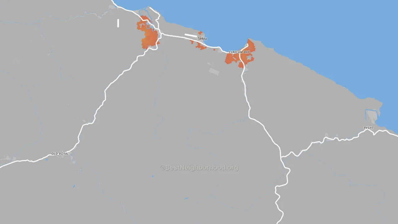 Bike Grade map of 98326, WA