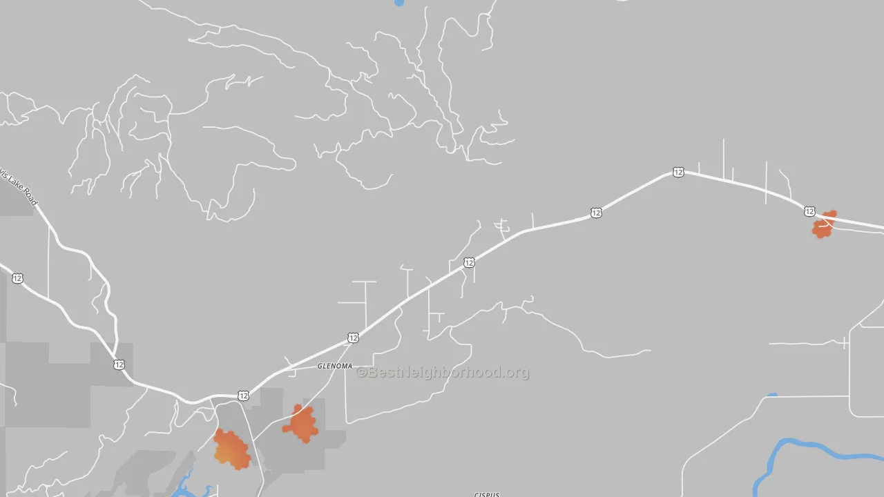 Bike Grade map of 98336, WA