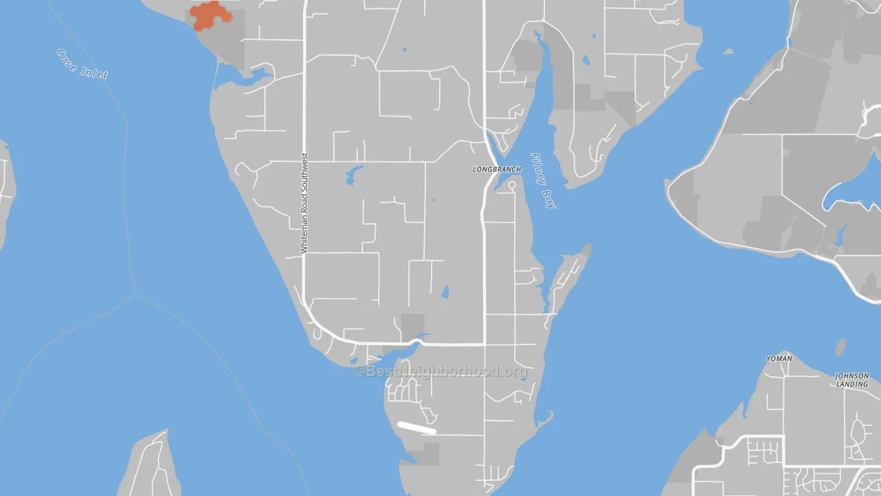 Bike Grade map of 98351, WA