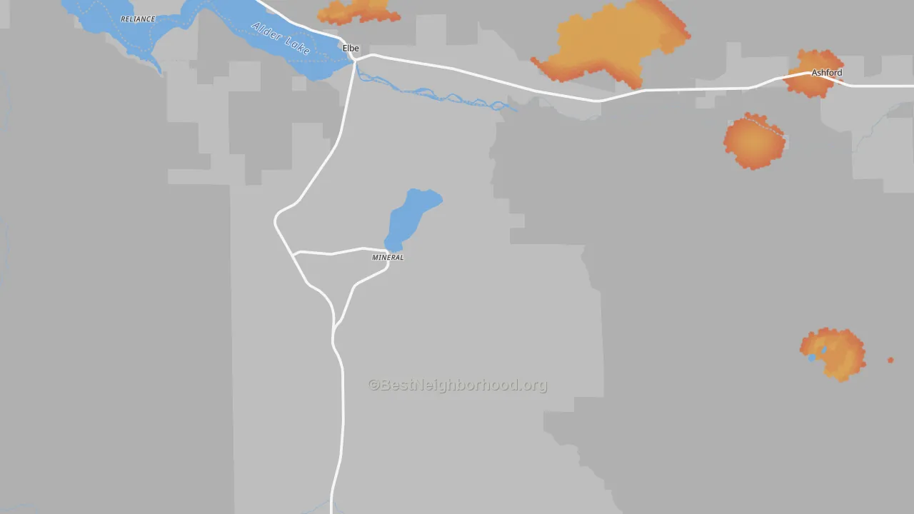 Bike Grade map of 98355, WA