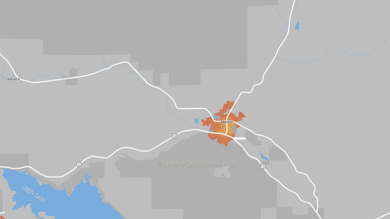 Bike Grade map of 98356, WA