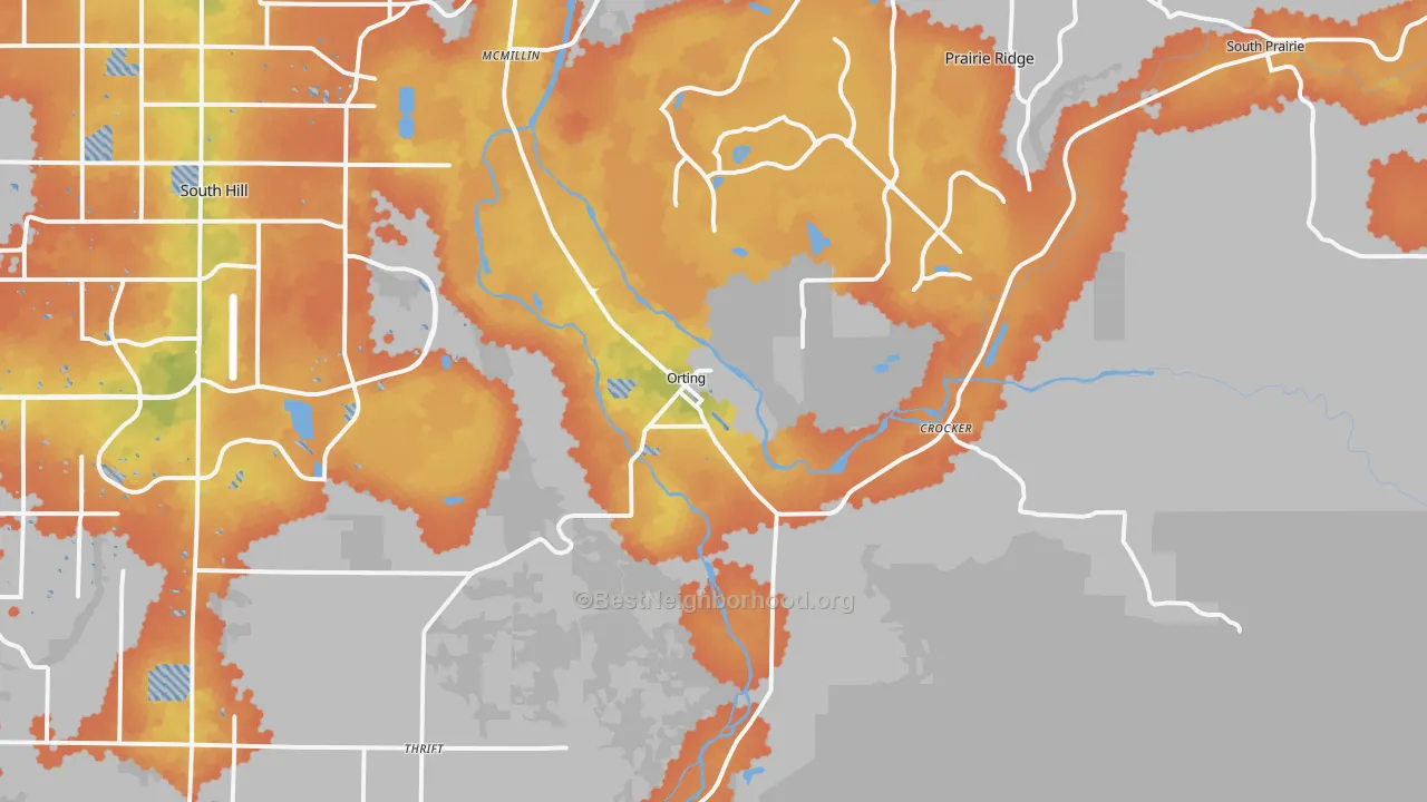 Bike Grade map of 98360, WA