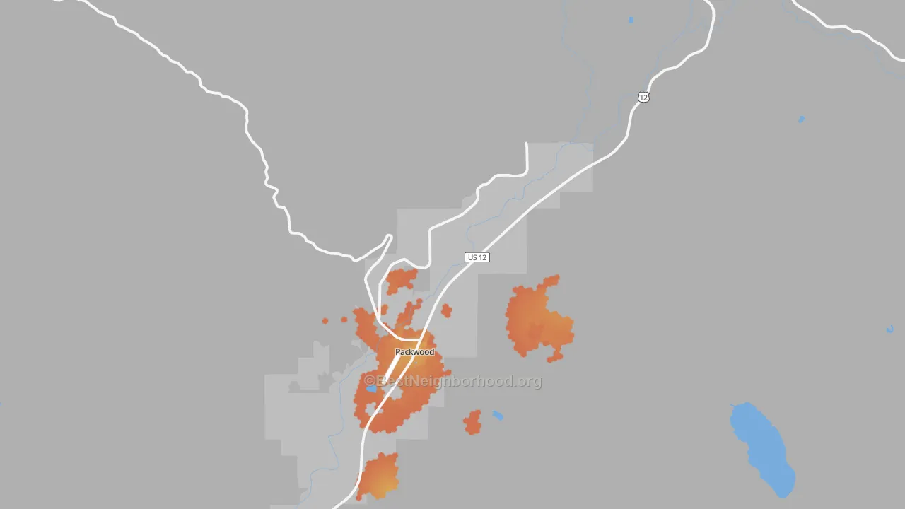 Bike Grade map of 98361, WA