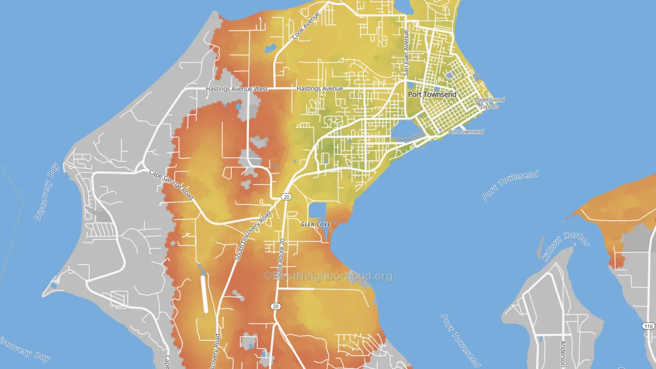 Bike Grade map of 98368, WA
