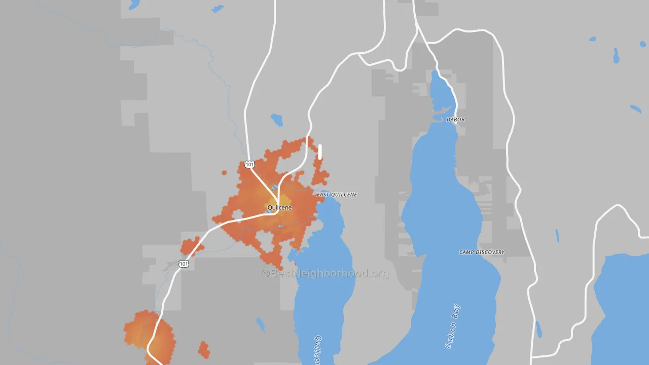 Bike Grade map of 98376, WA