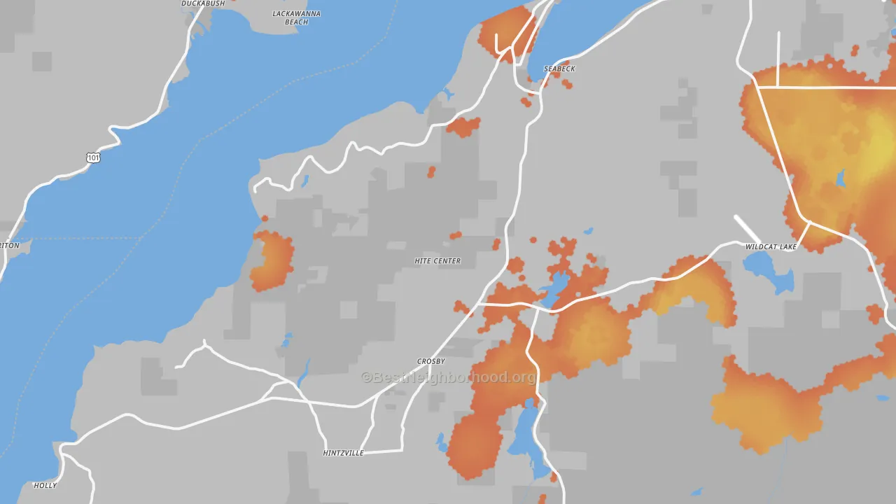 Bike Grade map of 98380, WA