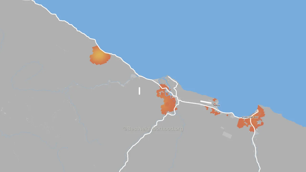 Bike Grade map of 98381, WA