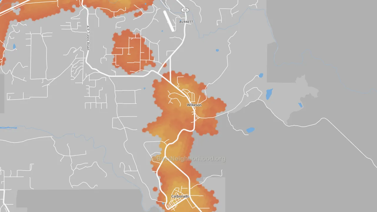 Bike Grade map of 98396, WA