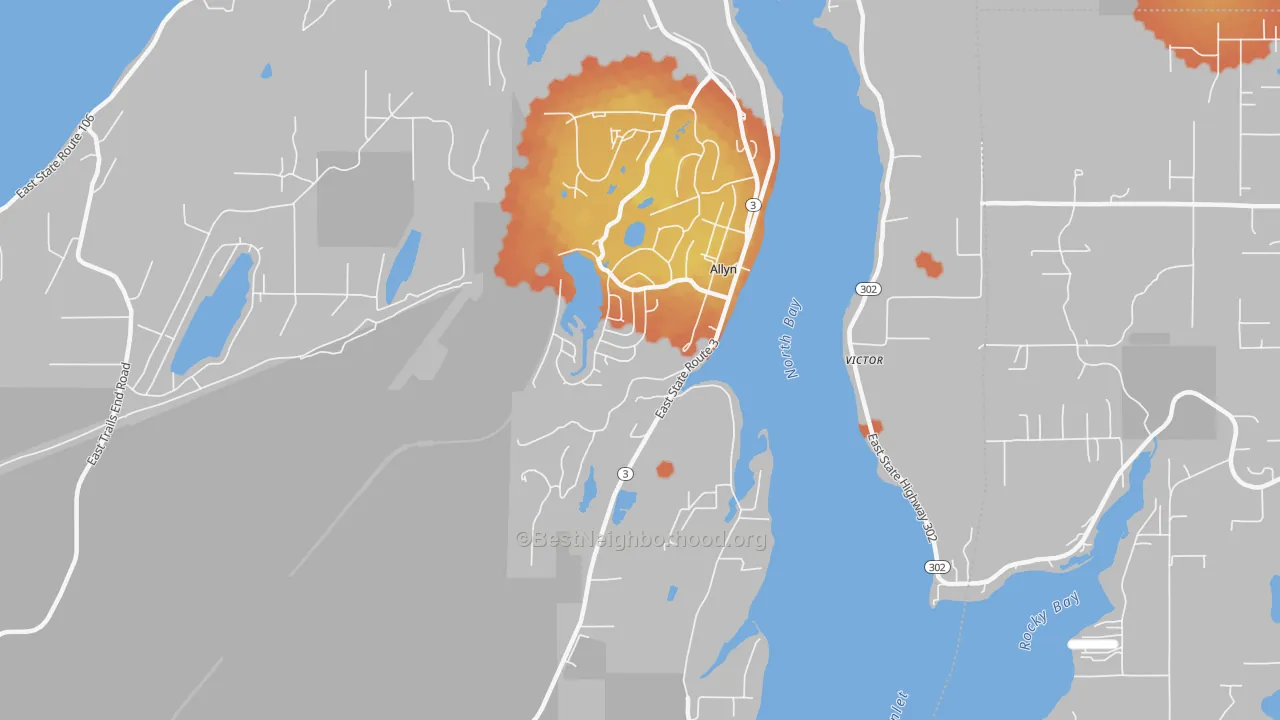 Bike Grade map of 98524, WA