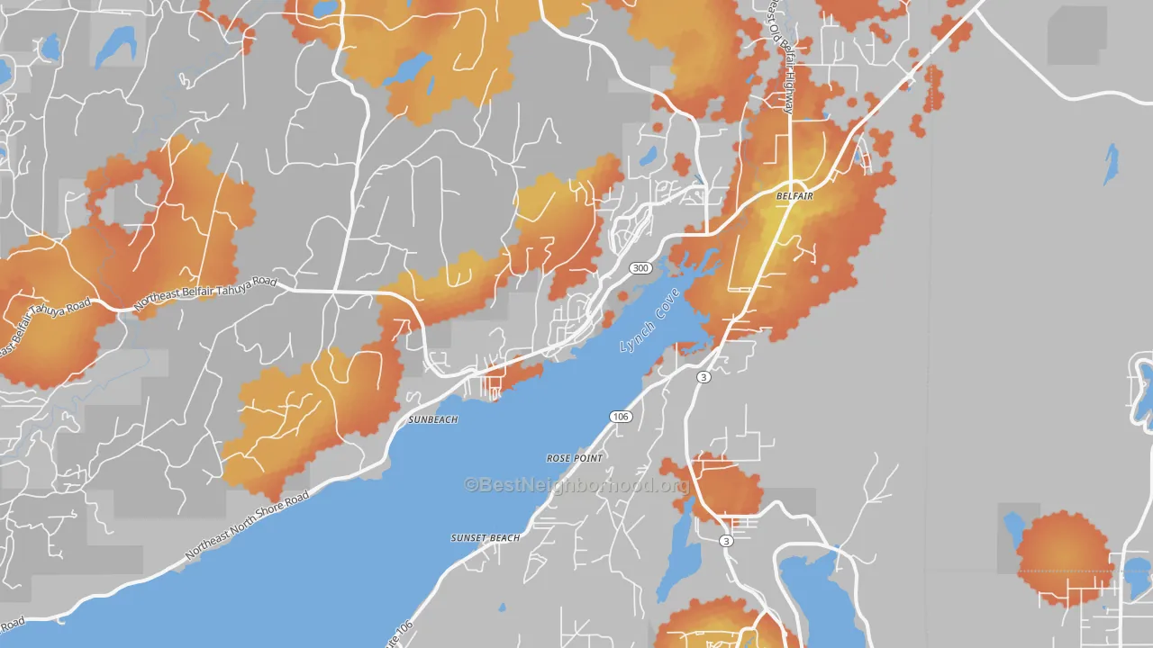 Bike Grade map of 98528, WA