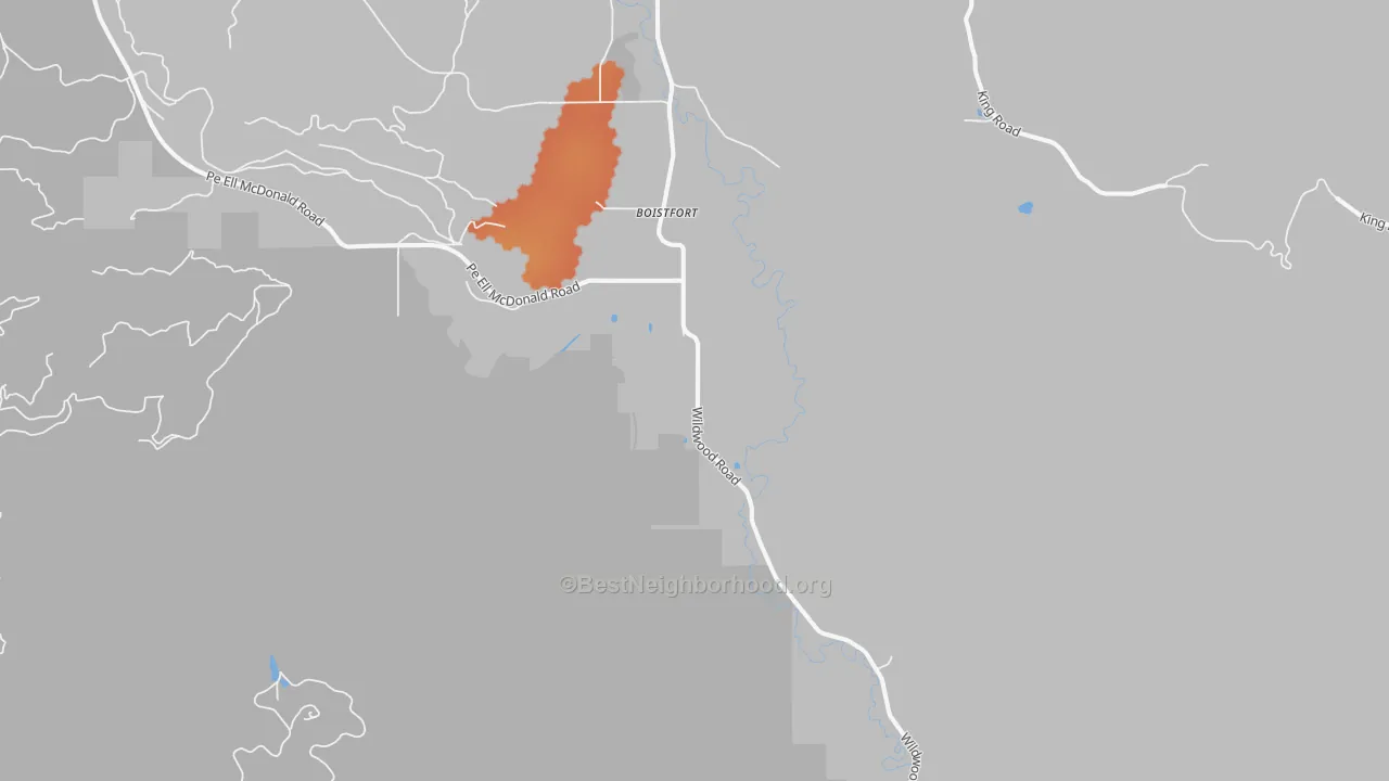Bike Grade map of 98538, WA
