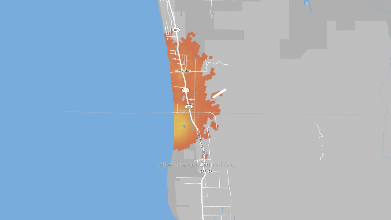 Bike Grade map of 98547, WA