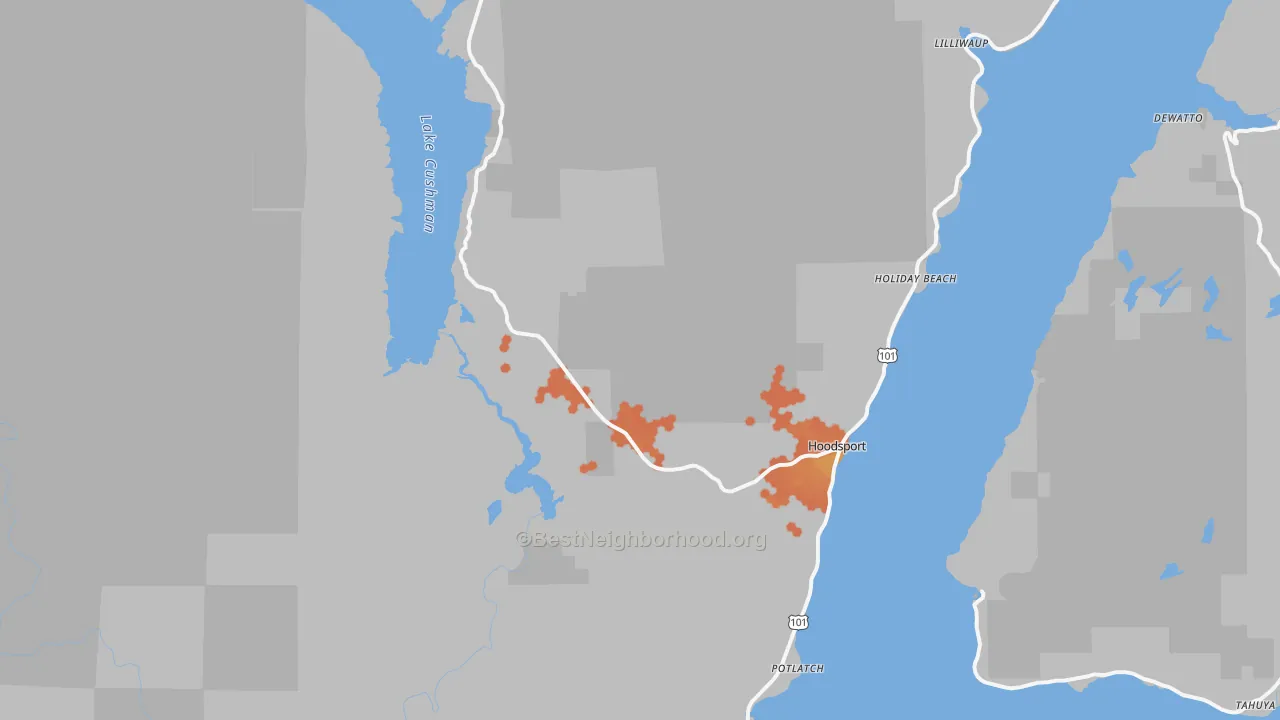 Bike Grade map of 98548, WA