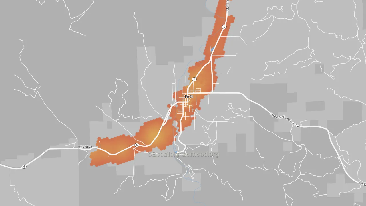 Bike Grade map of 98572, WA