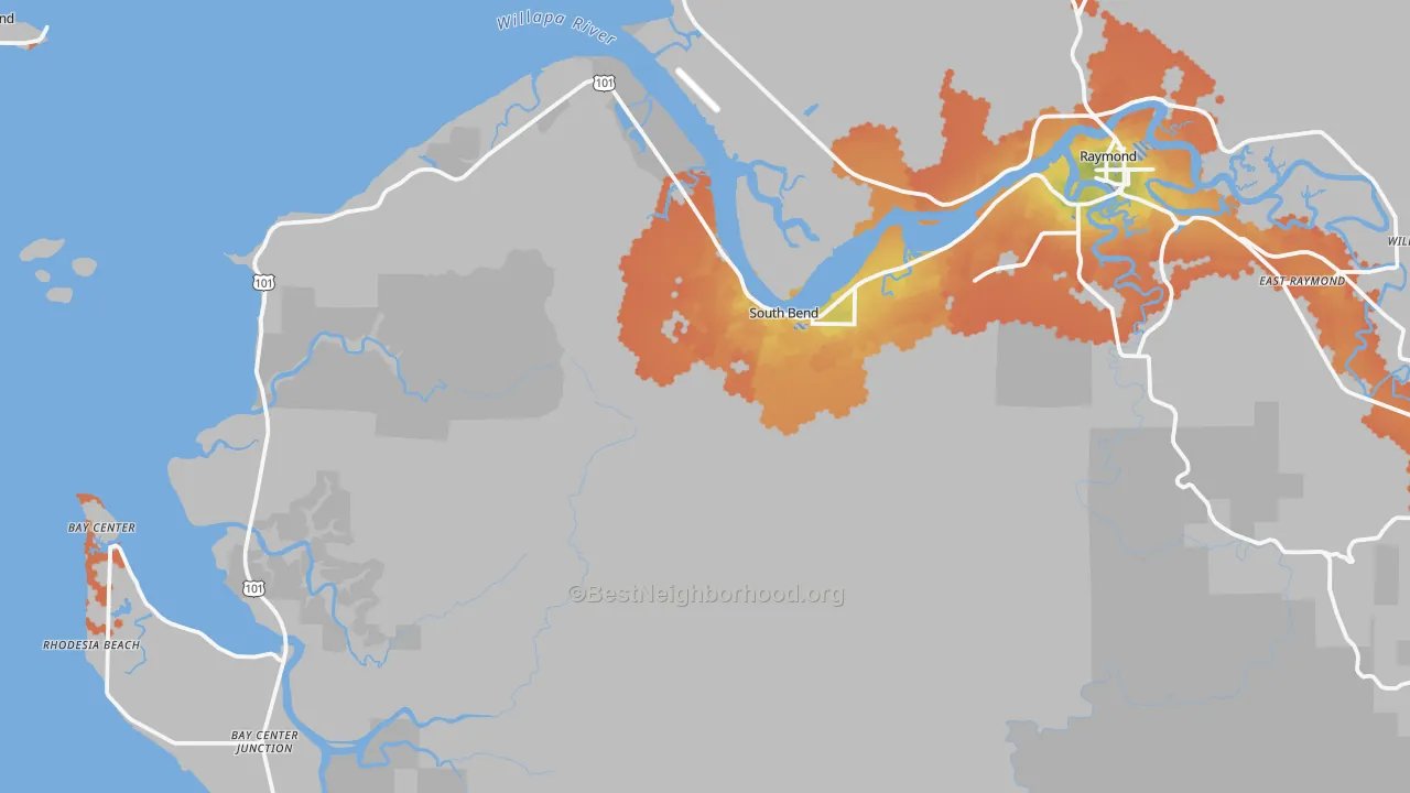 Bike Grade map of 98586, WA