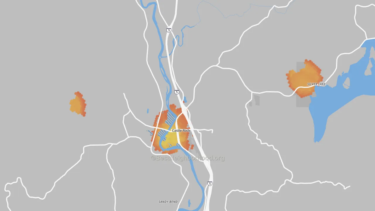 Bike Grade map of 98611, WA