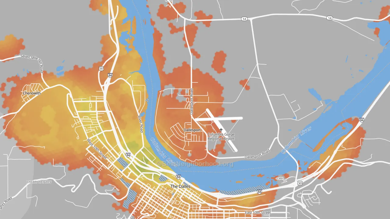 Bike Grade map of 98617, WA