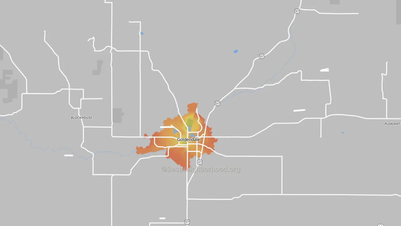 Bike Grade map of 98620, WA