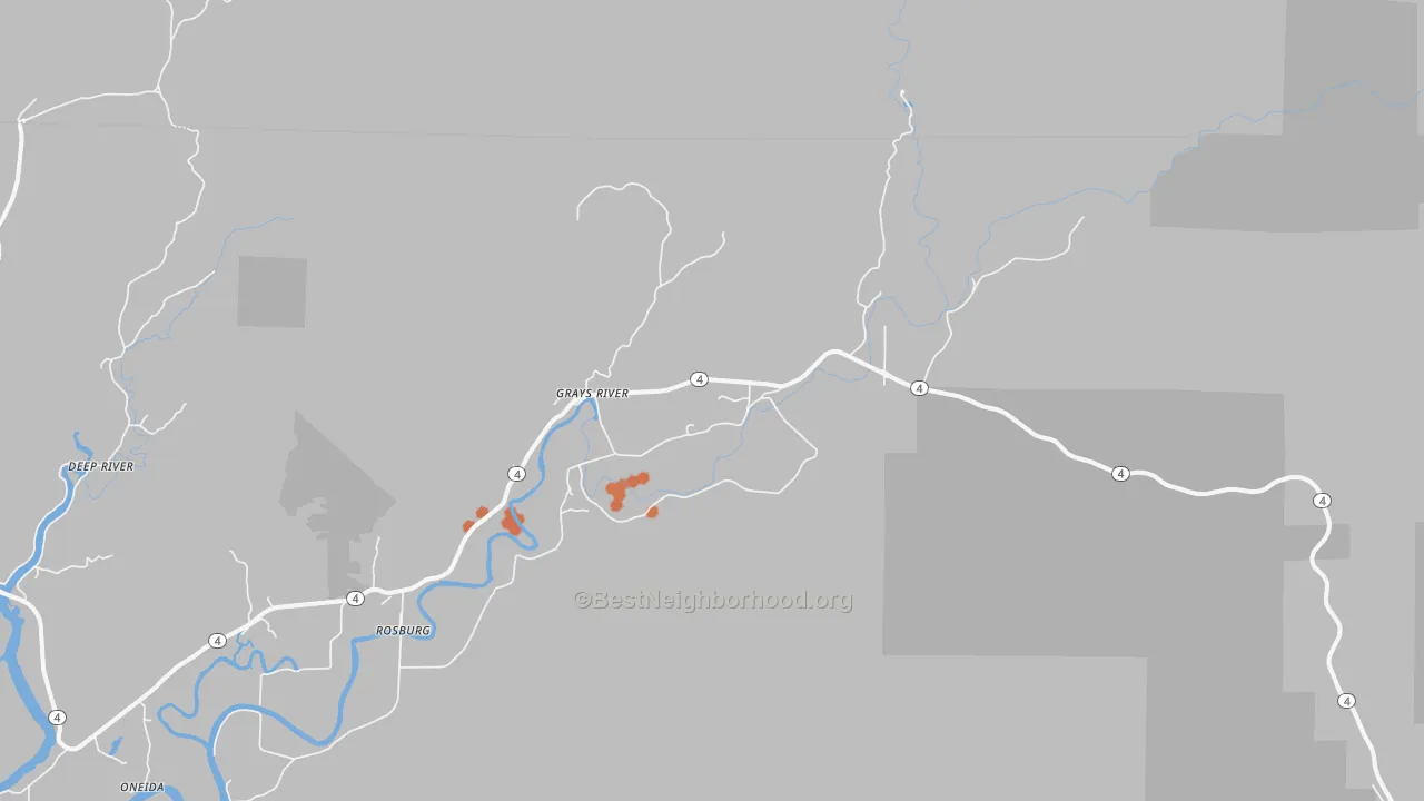Bike Grade map of 98621, WA