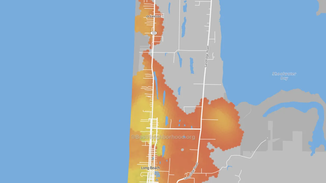 Bike Grade map of 98631, WA