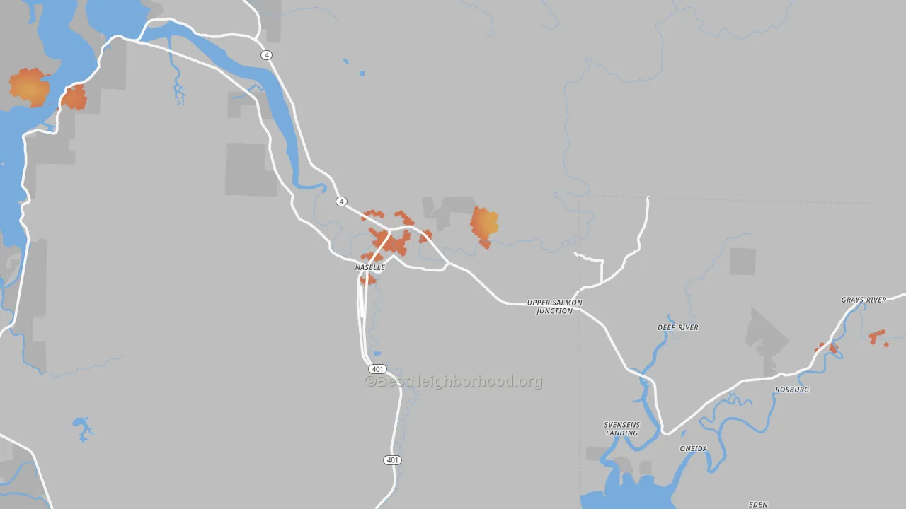 Bike Grade map of 98638, WA