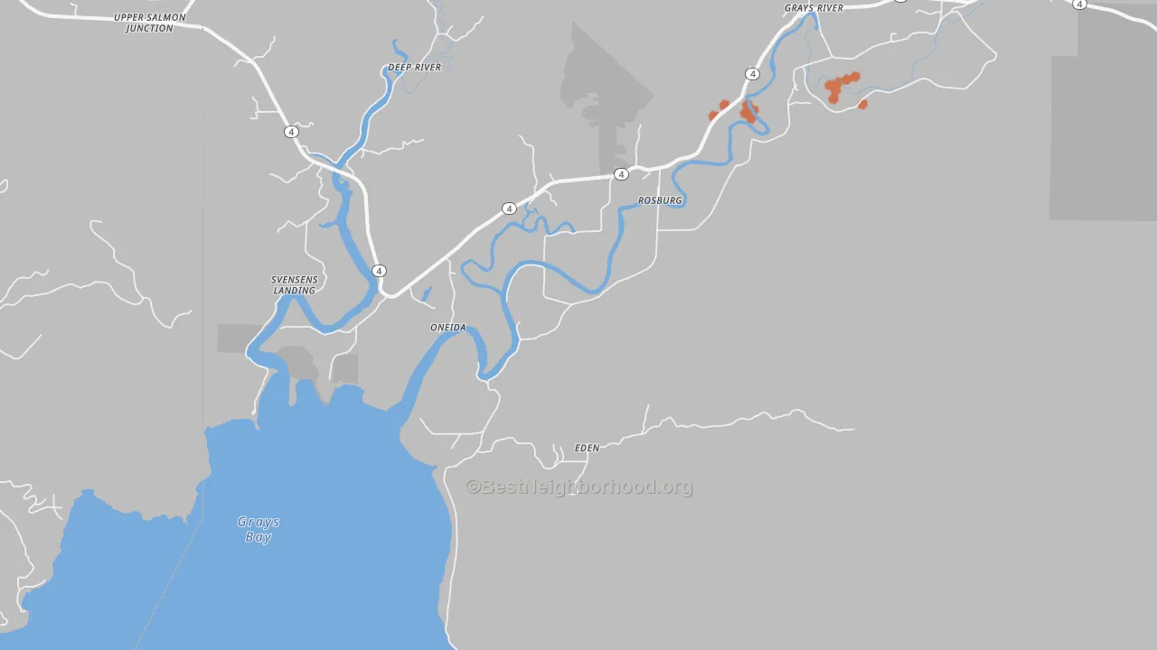 Bike Grade map of 98643, WA