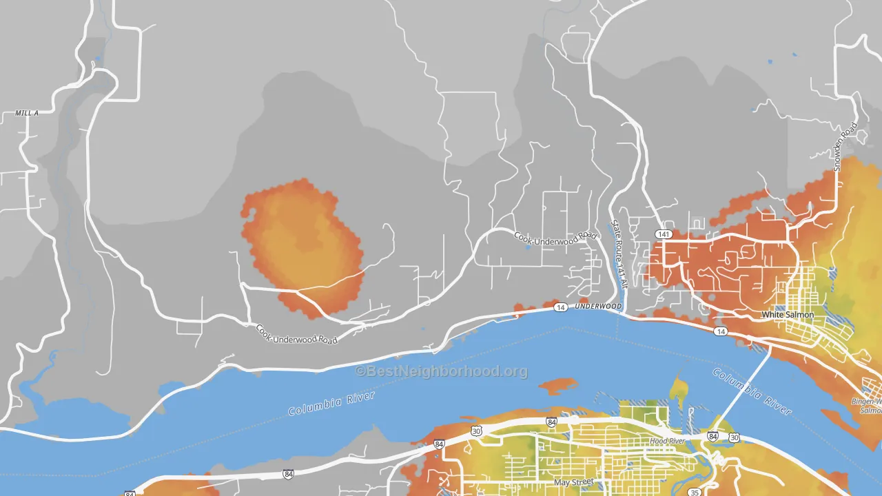 Bike Grade map of 98651, WA