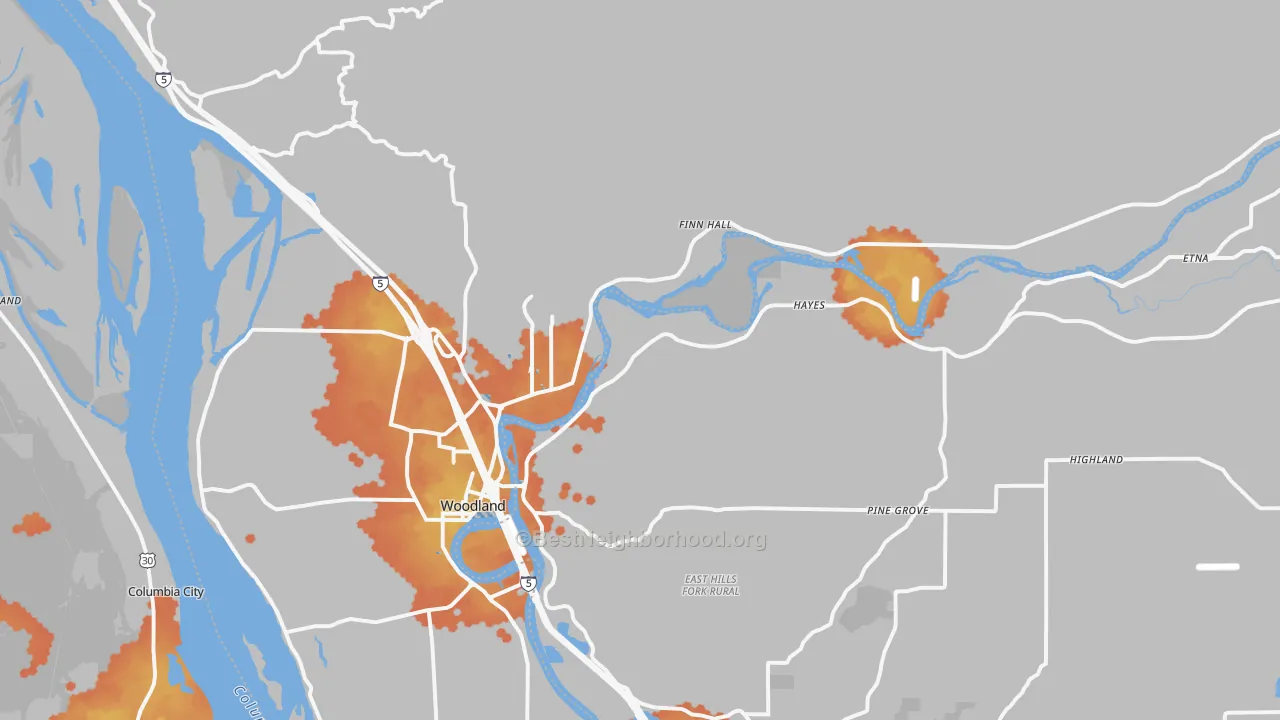 Bike Grade map of 98674, WA