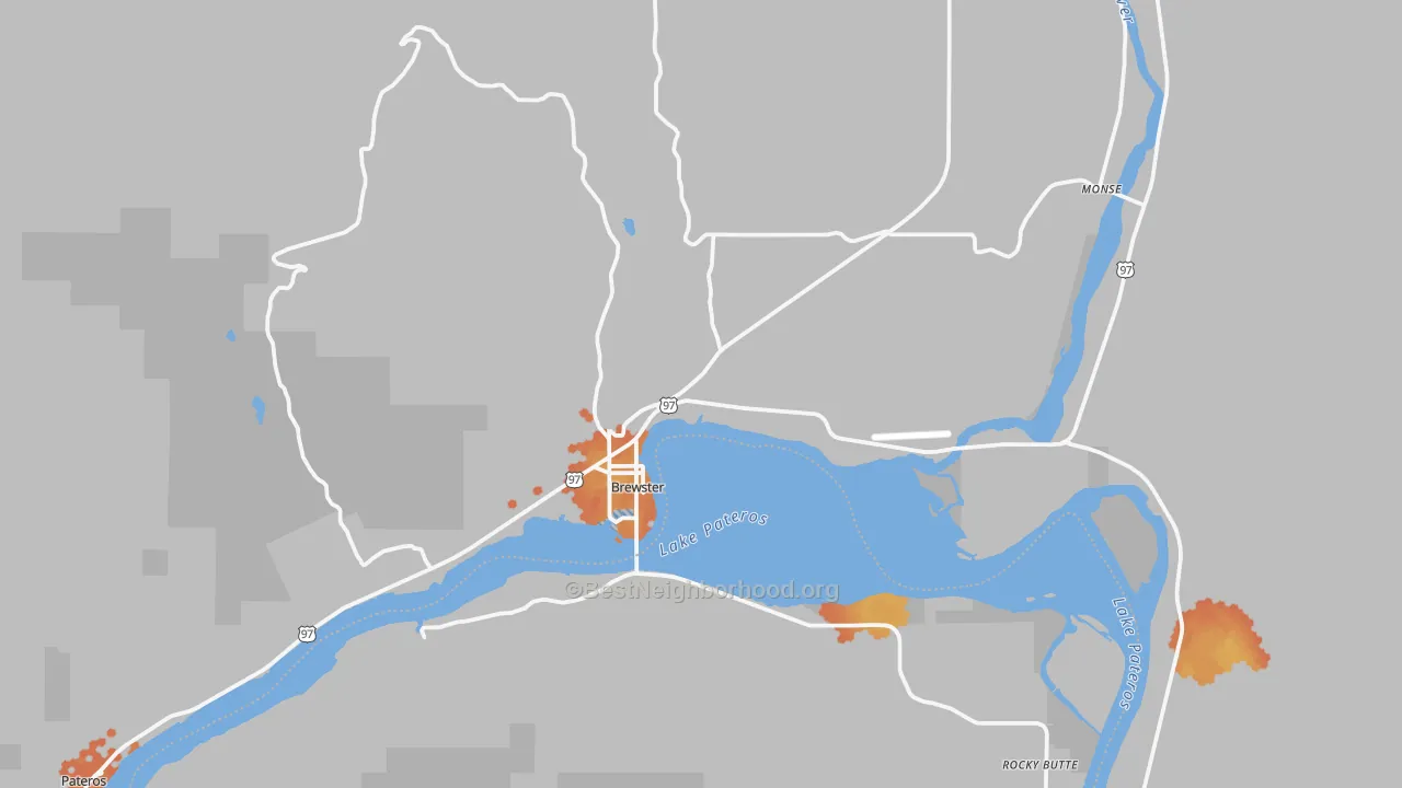 Bike Grade map of 98812, WA