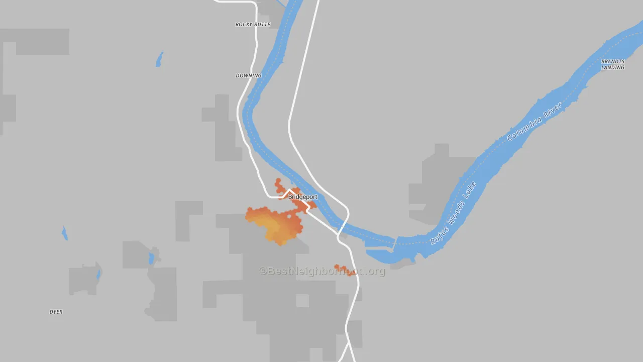 Bike Grade map of 98813, WA