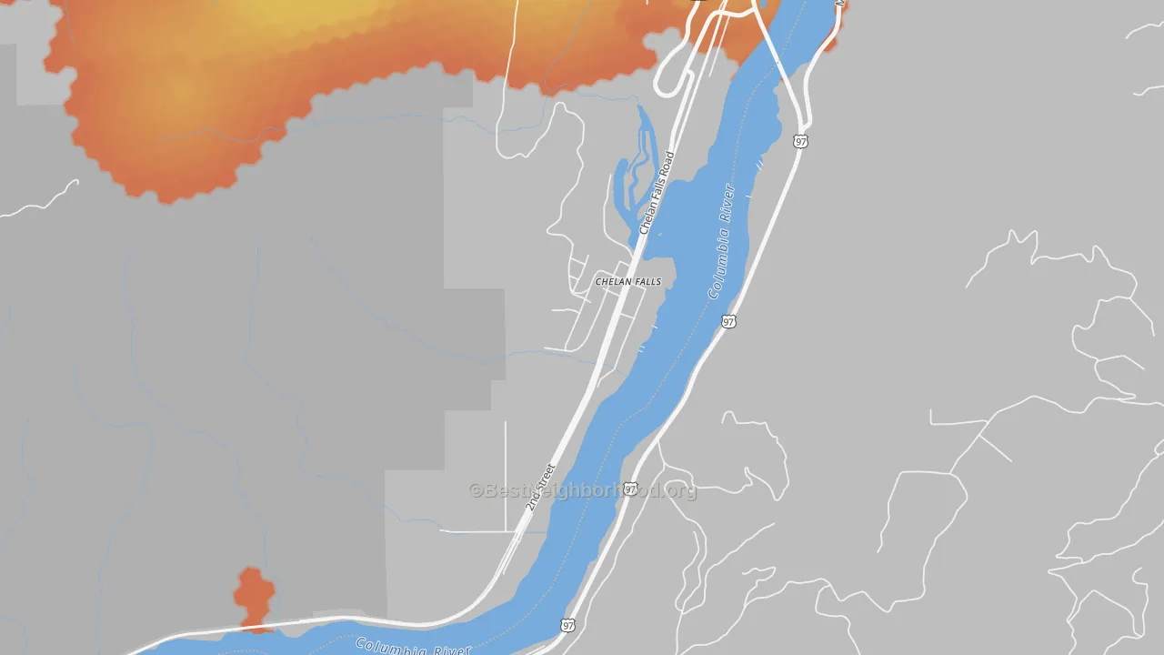 Bike Grade map of 98817, WA