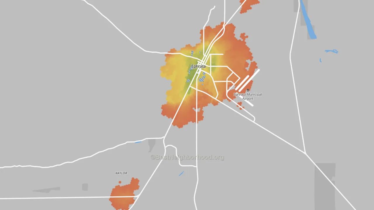 Bike Grade map of 98823, WA