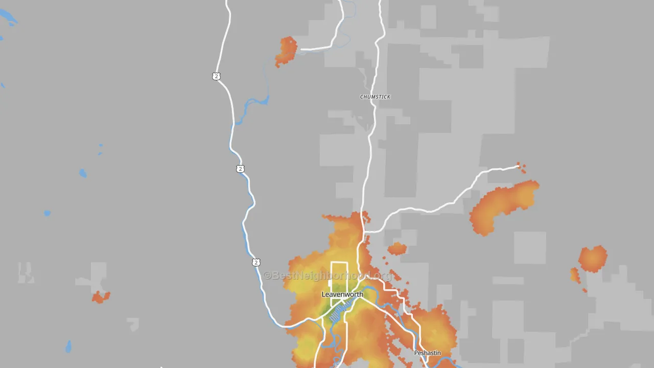 Bike Grade map of 98826, WA