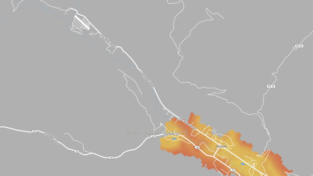 Bike Grade map of 98833, WA