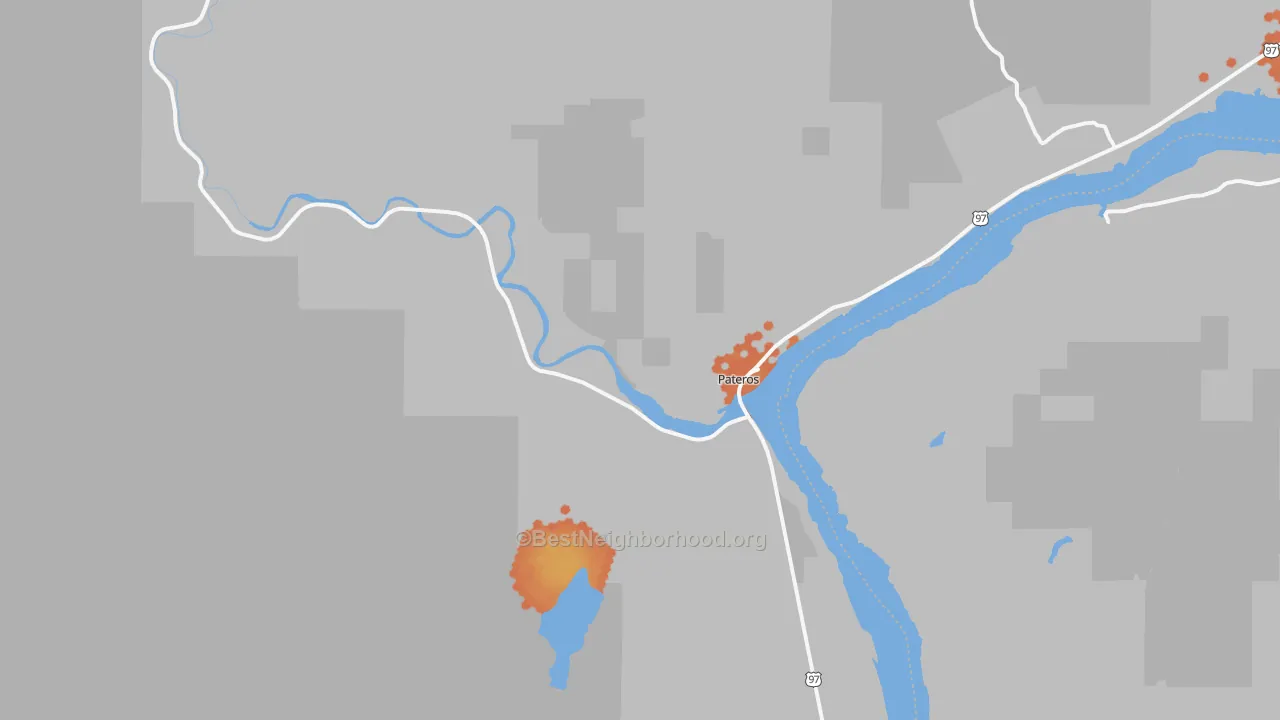 Bike Grade map of 98846, WA