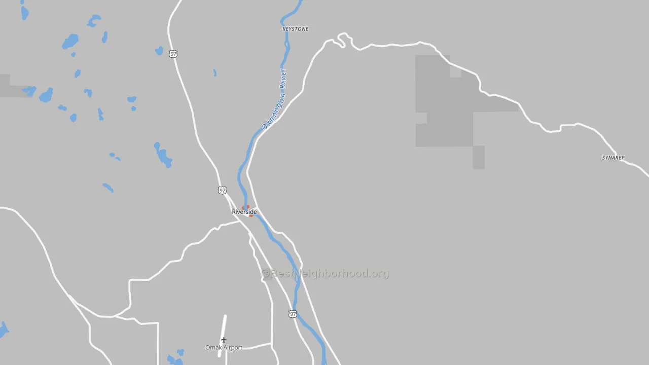 Bike Grade map of 98849, WA