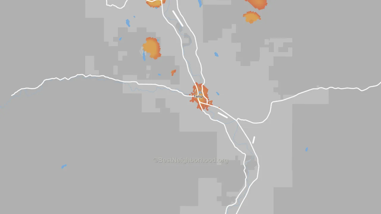 Bike Grade map of 98856, WA