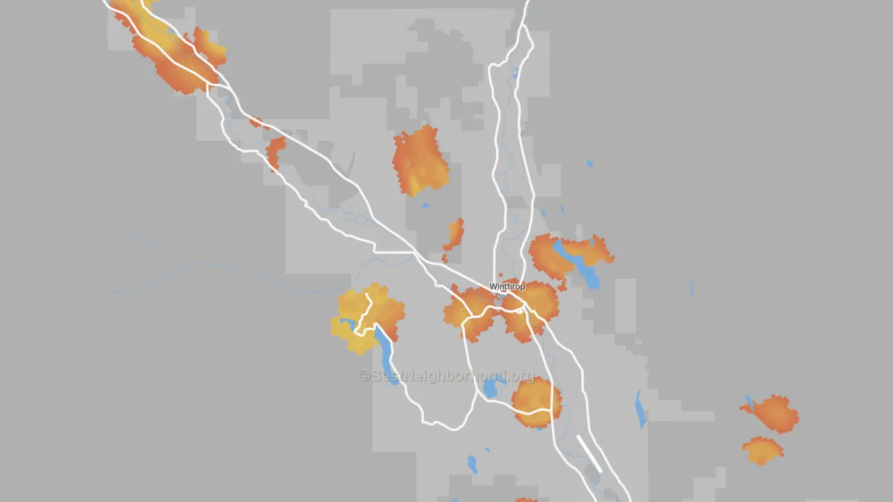 Bike Grade map of 98862, WA