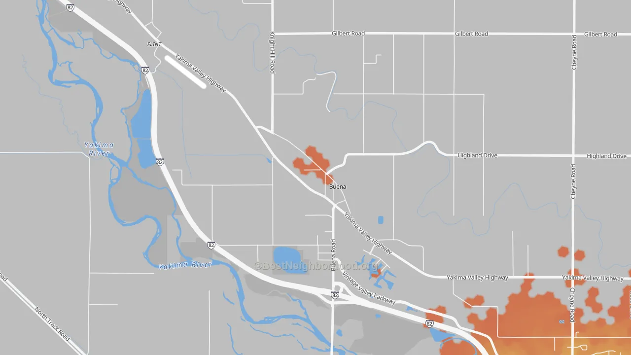 Bike Grade map of 98921, WA