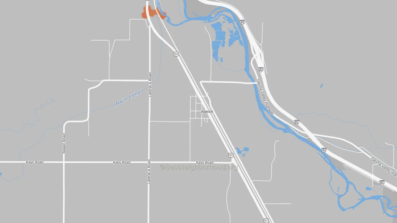 Bike Grade map of 98939, WA