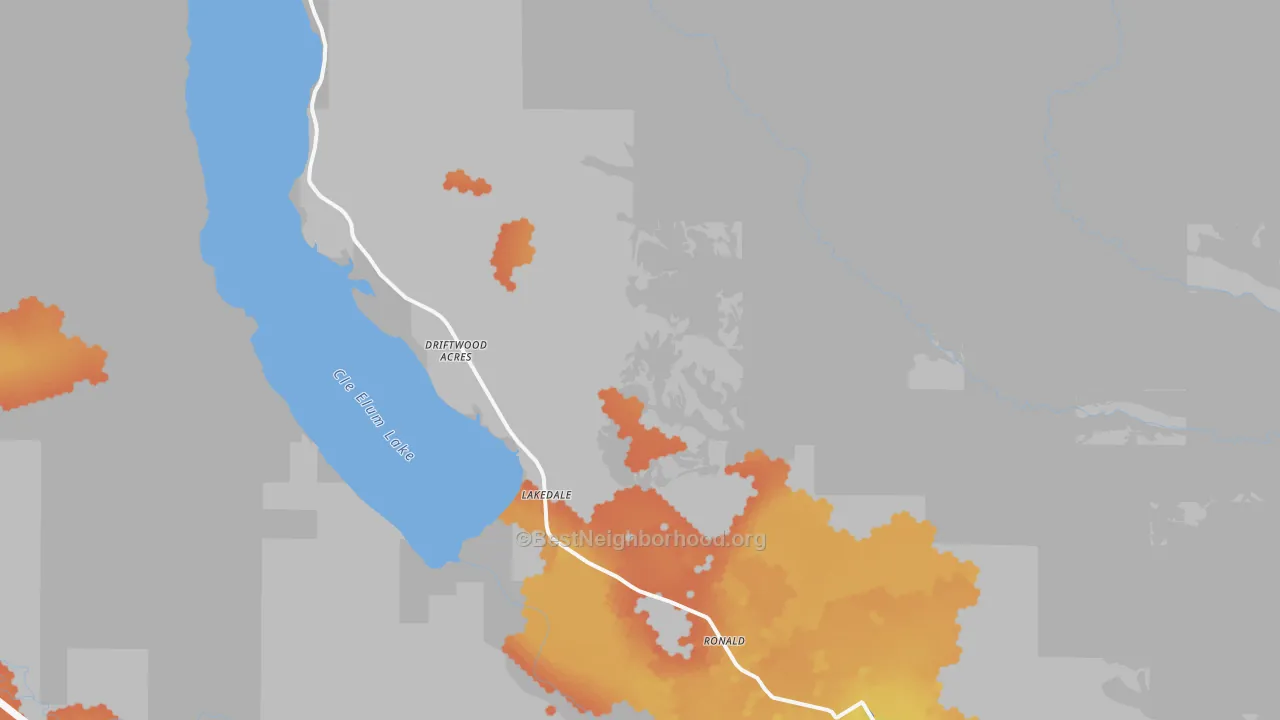 Bike Grade map of 98940, WA