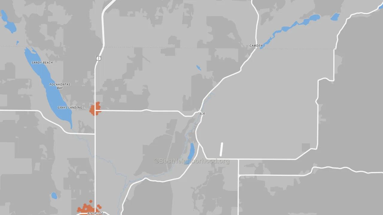 Bike Grade map of 99009, WA