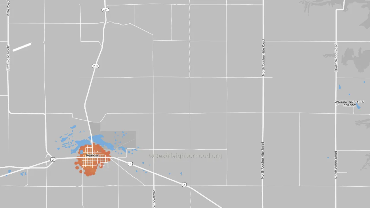 Bike Grade map of 99029, WA