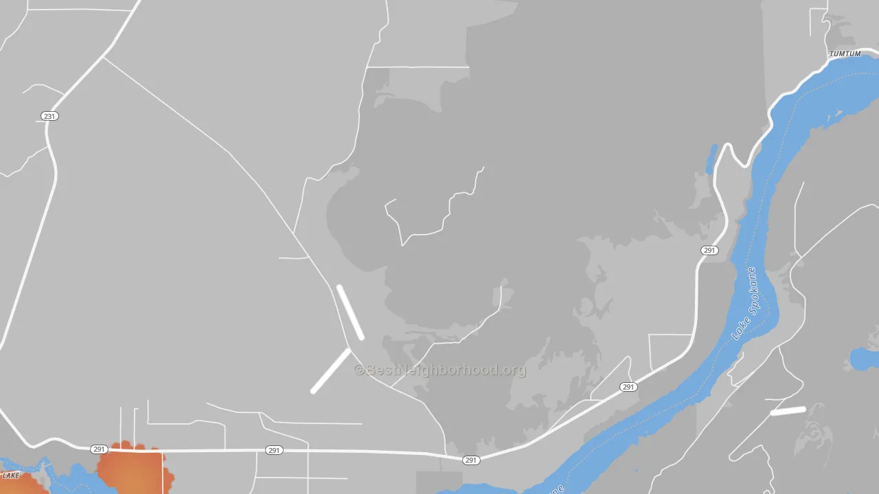 Bike Grade map of 99034, WA