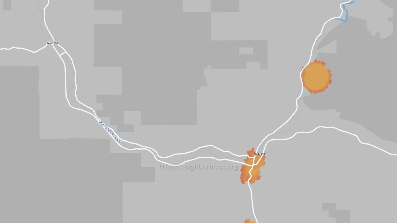 Bike Grade map of 99118, WA